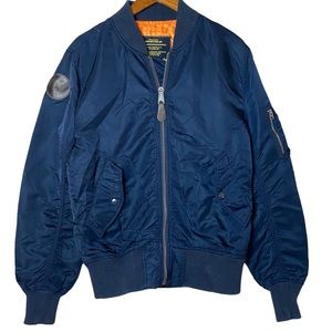 Alpha Industries Mens Bomber jacket Navy Blue